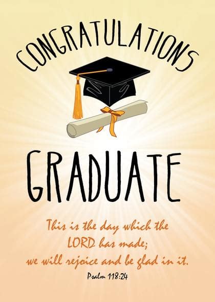 Bible Verses and Graduation Caps Graduation (Any) Card with your own ...