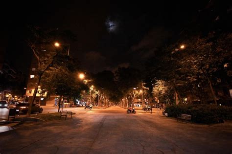 Free picture: street, light, road, city, night, sky, dark