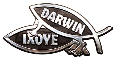 Procreation Fish Car Emblem - DARWIN variation