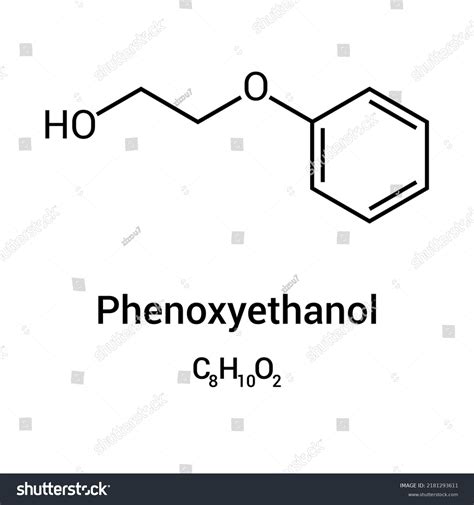 Chemical Structure Phenoxyethanol C8h10o2 Stock Vector (Royalty Free) 2181293611 | Shutterstock