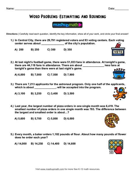 5th Grade Math Word Problems: Free Worksheets with Answers — Mashup Math