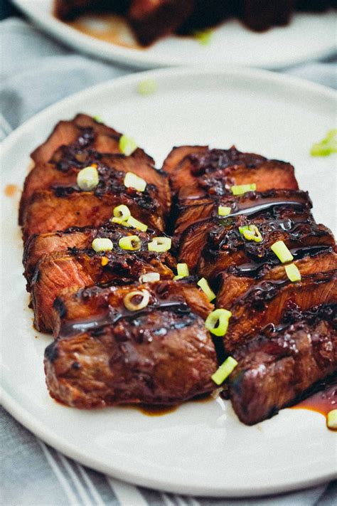 Grilled Asian Marinated Flat Iron Steak (Table for Two) | Flat iron steak recipes