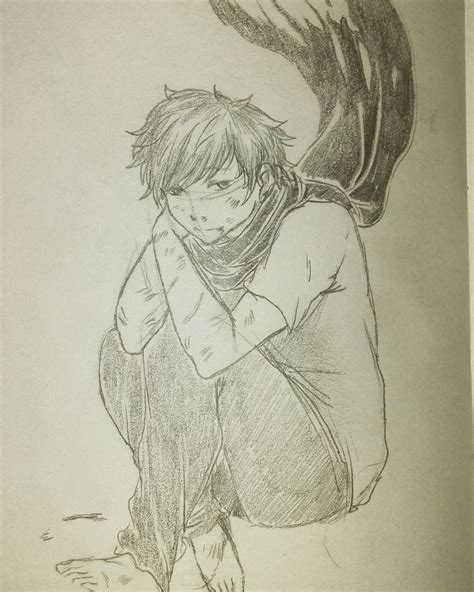 Sketch Alone Sad Boy Drawing - img-klutz