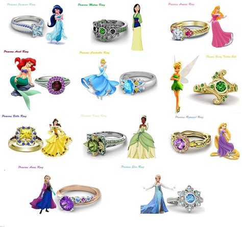 925 Sterling Silver Multicolor CZ Disney Princess Engagement Ring For Women's #eightyjewels # ...