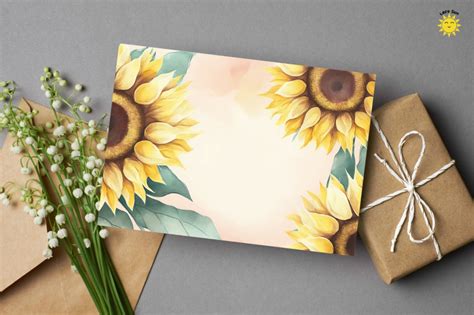 Watercolor Sunflower Zoom Backgrounds By Mulew Art | TheHungryJPEG