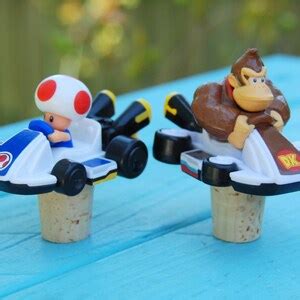 Mario Kart Wine Bottle Stoppers Mario Brothers, Luigi, Mario, Donkey Kong, Princess Peach, Yoshi ...