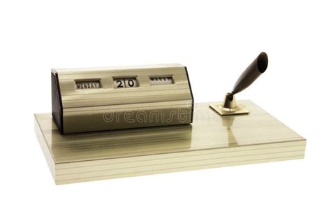 Desk Calendar And Pen Holder Stock Photography - Image: 7485032