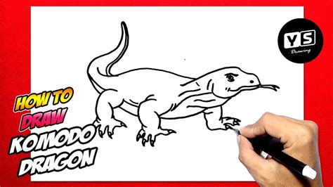 How to draw Komodo Dragon - YouTube