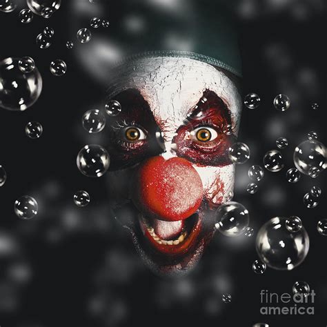 Scary horror circus clown laughing with evil smile Photograph by Jorgo Photography - Pixels