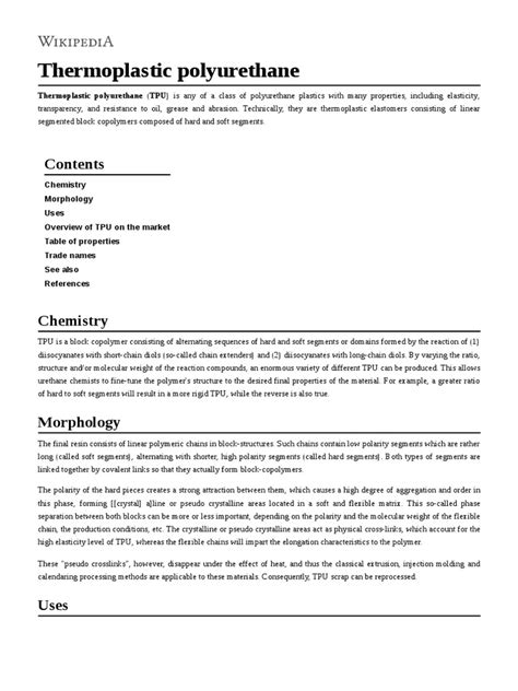 Thermoplastic Polyurethane | PDF | Amorphous Solid | Building Engineering