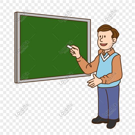 Hand Drawn Vector Teachers Day Teacher Lecture Cartoon Characte ...