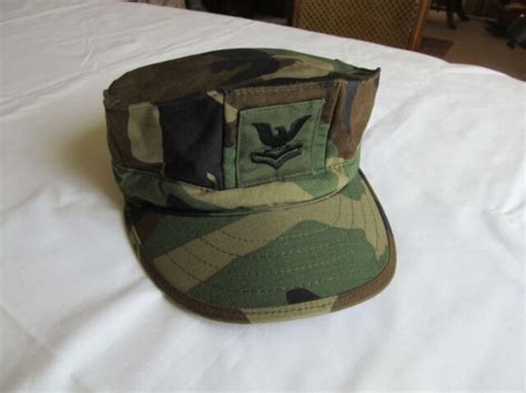 US MILITARY 8-POINT HAT WOODLAND CAMO COVER UTILITY CAP Size Medium ...