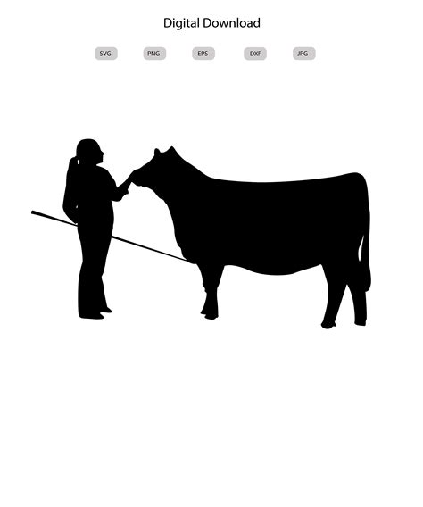 Show Steer Svg Show Steer Silhouette Show Steer Svg Bundle Show Steer ...