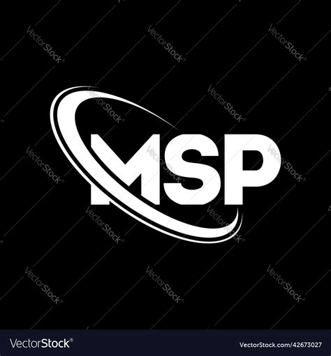 Msp logo letter design Royalty Free Vector Image