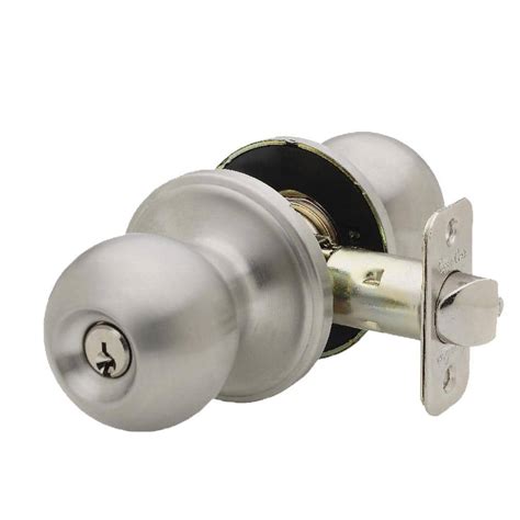 Copper Creek Ball Satin Stainless Entry Door Knob BK2040SS - The Home Depot