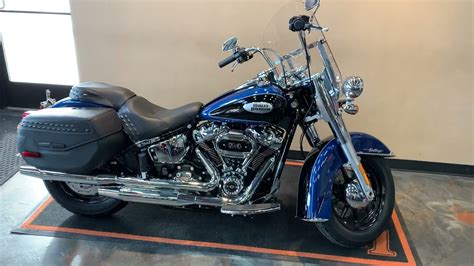 NEW!! 2022 Harley-Davidson Softail Heritage Classic in Reef Blue and Vivid Black-FLHCS - YouTube