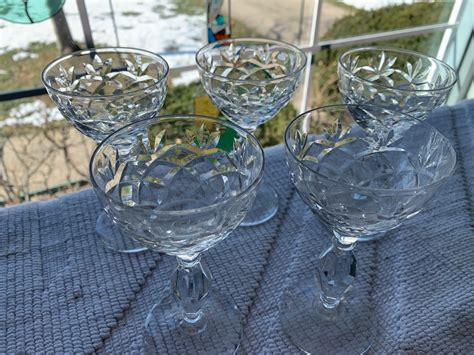 5 Vintage Crystal Cordial Glasses | Etsy