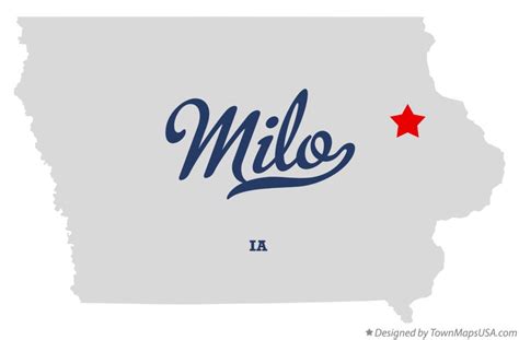 Map of Milo, Delaware County, IA, Iowa