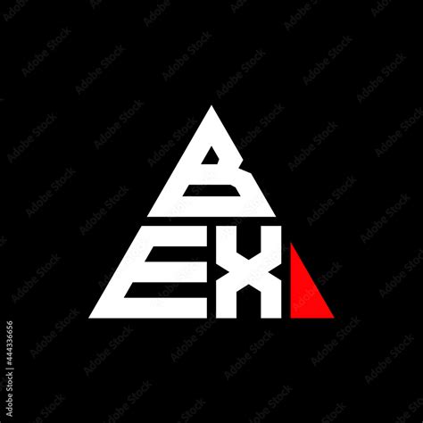 BEX triangle letter logo design with triangle shape. BEX triangle logo ...