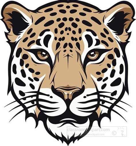 Animal Faces Clipart-jaguar face