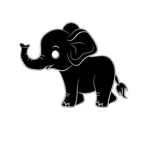 Premium Vector | Elephant coloring page for kids Hand drawn elephant outline illustration