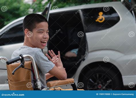 Lifestyle of Happy Disabled Kid Concept Stock Photo - Image of chair ...