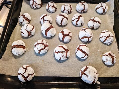 Chocolate Crackle Cookies | Step-by-Step Pictures - Cooking to Entertain