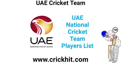 UAE National Cricket Team Players List 2023 | UAE Cricket Players - Crickhit