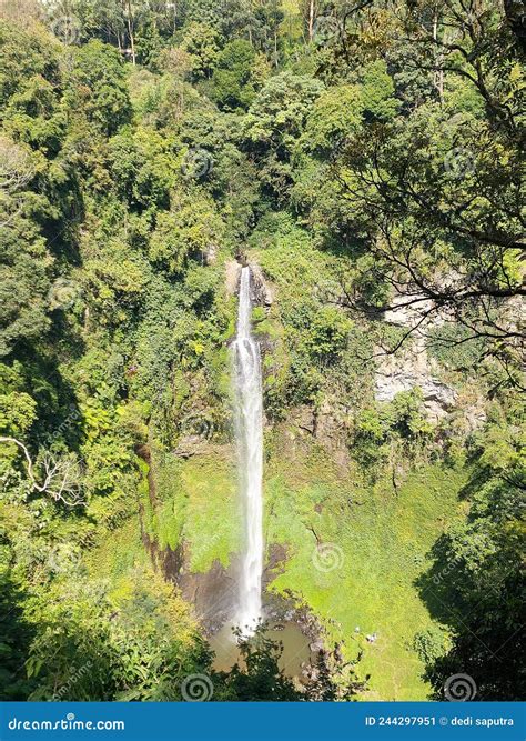 Waterfall is in Bandung stock image. Image of jungle - 244297951