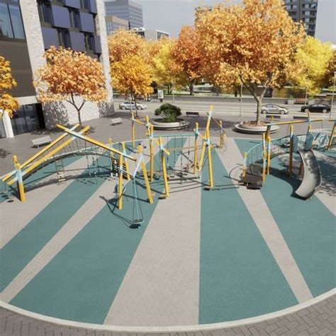 Playground structure - City Center Park Design 8103 - LANDSCAPE STRUCTURES - stainless steel ...