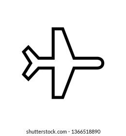 Airplane Outline Icon Clipart Image Isolated Stock Vector (Royalty Free ...