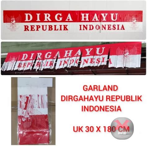 Jual Dekorasi Banner 17 Agustus Merah Putih / Kemerdekaan Republik Indonesia / Banner Termurah ...