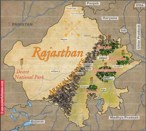 Everything about Sariska Tiger Reserve [Map] - UPSC Colorfull notes