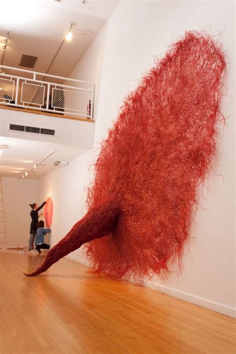 Fiber Art 2. Installation by fiber artist Mi-Kyoung Lee in Snyderman-Works Galleries ...