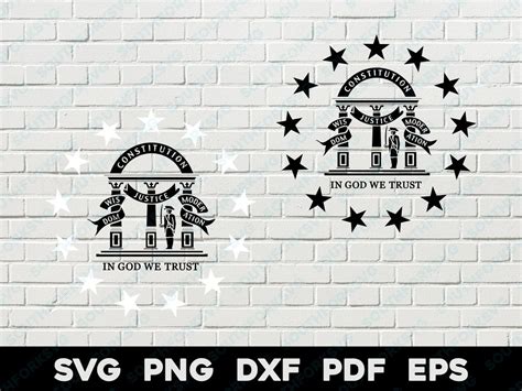 Georgia State Flag Svg Png Dxf Eps Pdf Vector Graphic Design Digital ...