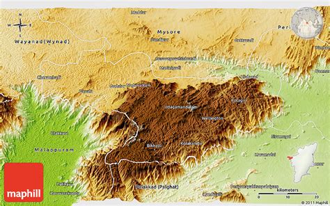 Nilgiri Hills On Physical Map Of India - Alabama Power Outage Map