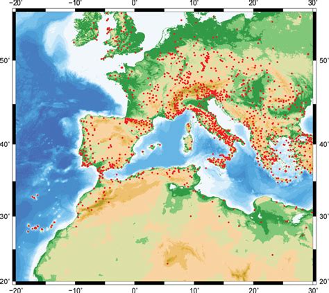 Topographic map of the study area including all the seismic stations used. | Download Scientific ...