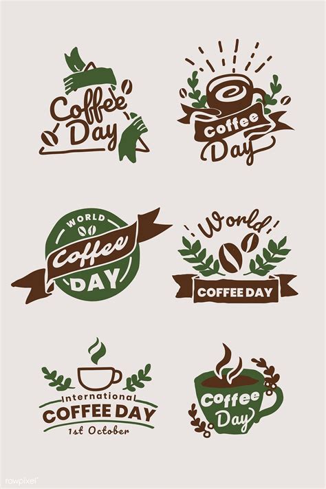 International coffee day logo set vector | premium image by rawpixel.com / TK #vector | Logo ...