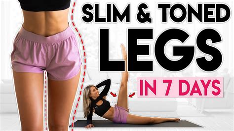 SLIM and TONED LEGS in 7 Days | 8 minute Home Workout - YouTube