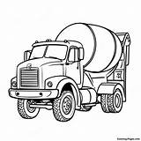 Cement Truck Coloring Page  Pagescom sketch template