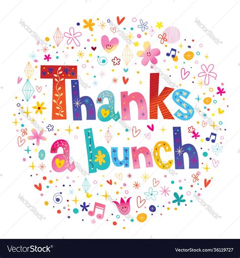 Thanks a bunch Royalty Free Vector Image - VectorStock