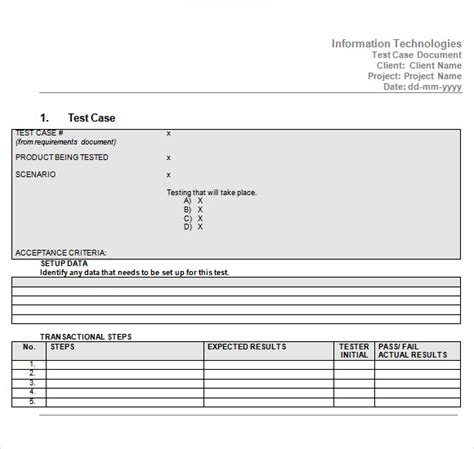 10 Useful Test Case Templates to Download for Free | Sample Templates