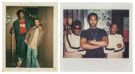 TWO POLAROID PORTRAITS: DJ KOOL HERC WITH BUSY BEE AND HIS FRIEND AT STAFFORD’S PLACE ...