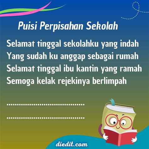 15 Puisi Perpisahan Sekolah SD, SMP, SMA Menyentuh Hati | diedit.com