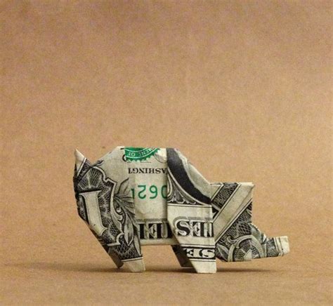 One dollar bill money origami PIG The best way by OrigamiToImpress, $3.75 | Money origami ...