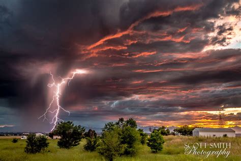 Colorado Sunset and Lightning | Storms and Lightning | Scott Smith ...