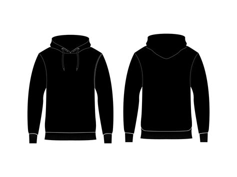 Hoodie Sweatshirt Black Front and Back Graphic by Idrdesign · Creative ...