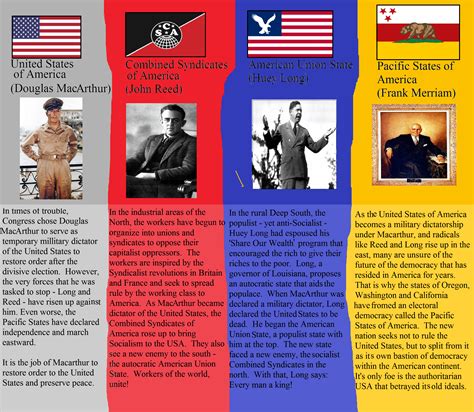 Second American Civil War - A Chart : r/Kaiserreich