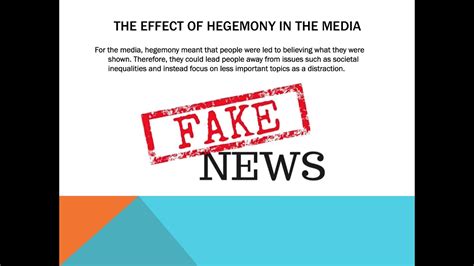 hegemony and ideology A2 media - YouTube