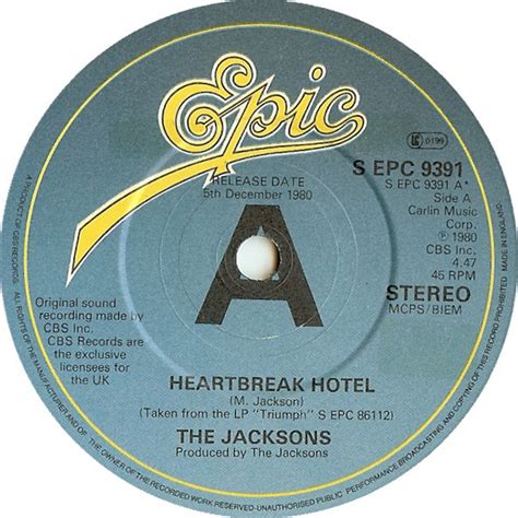 The Jacksons - Heartbreak Hotel (1980, Vinyl) | Discogs